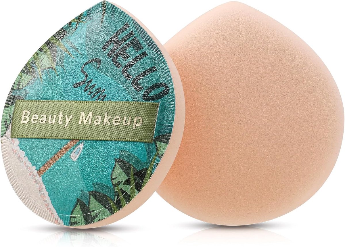 Makeup spons groot - 2 stuks - zachte poederpuff - ideaal voor foundation en contouring - SnelShoppen