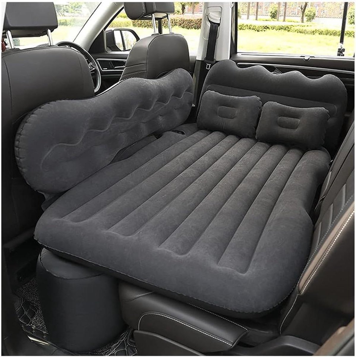 Auto Luchtbed - Reis Matras - Kamperen en Reizen - Ergonomisch Golf Design - 53 x 31.5 inch - Zwart