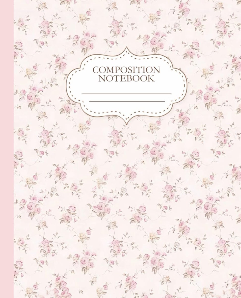 Pink Coquette Composition Notebook: Vintage Bloom - College-ruled - 7.5 x 9.25" - 110 Pages - ShopVlot