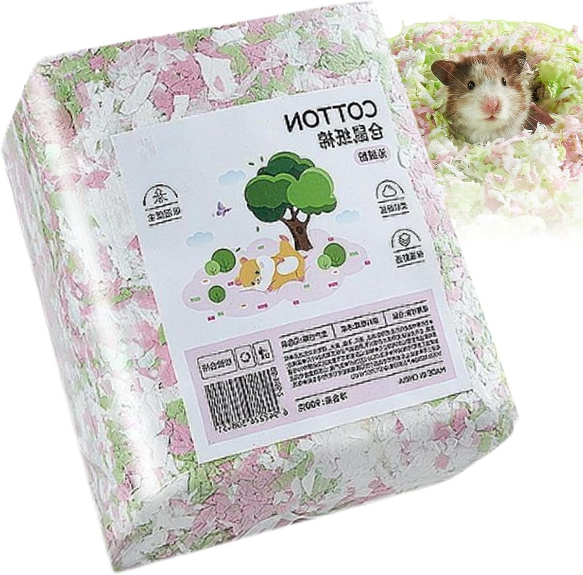 Bodembedekking Kleine Huisdieren - Dierenstrooisel Kooi - Hygiënische Kooi - Geurabsorberend Comfort - 920 gram - Groen
