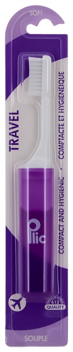 Plic Dental Travel Zachte Reistandenborstel (Kleur : Violet)