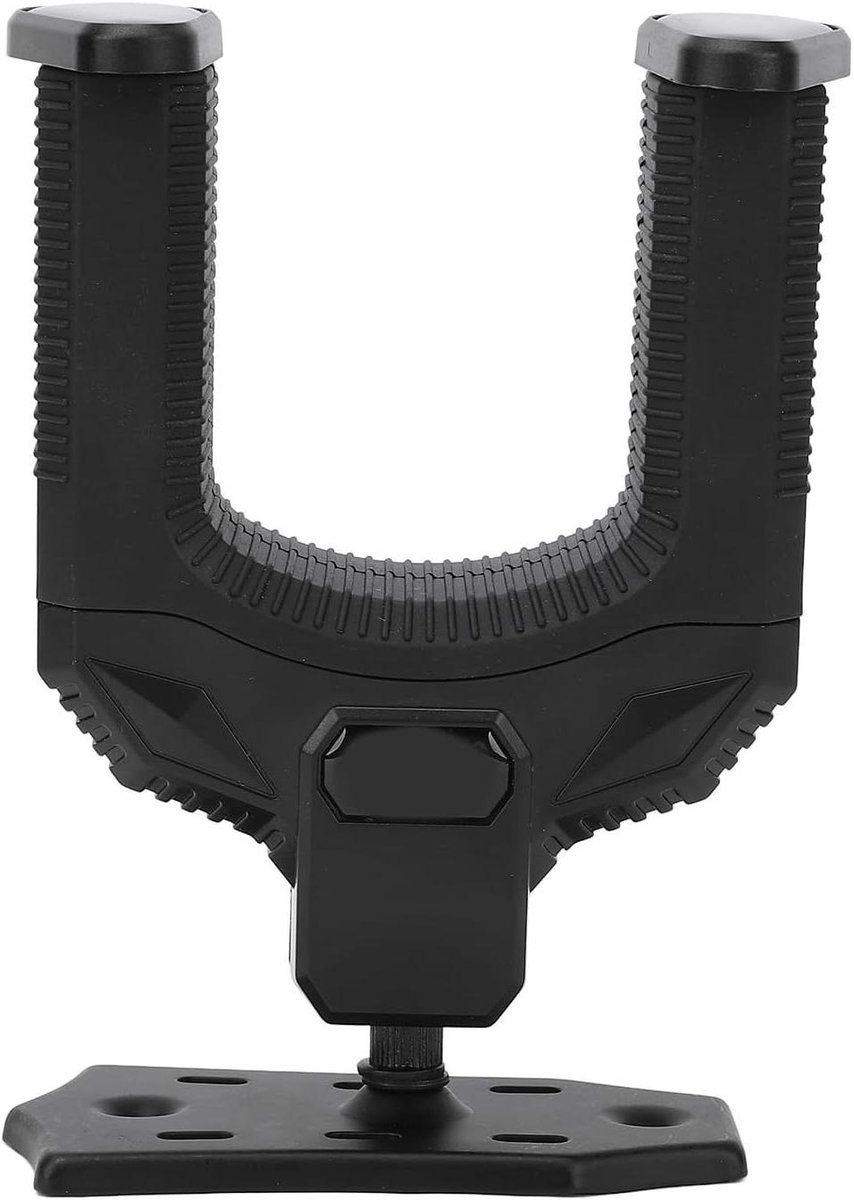 Gitaar Muurbeugel - Instrumenten Hanger - Veilig Opbergen - Automatisch Vergrendelend - 18 x 11 x 7 cm - Zwart