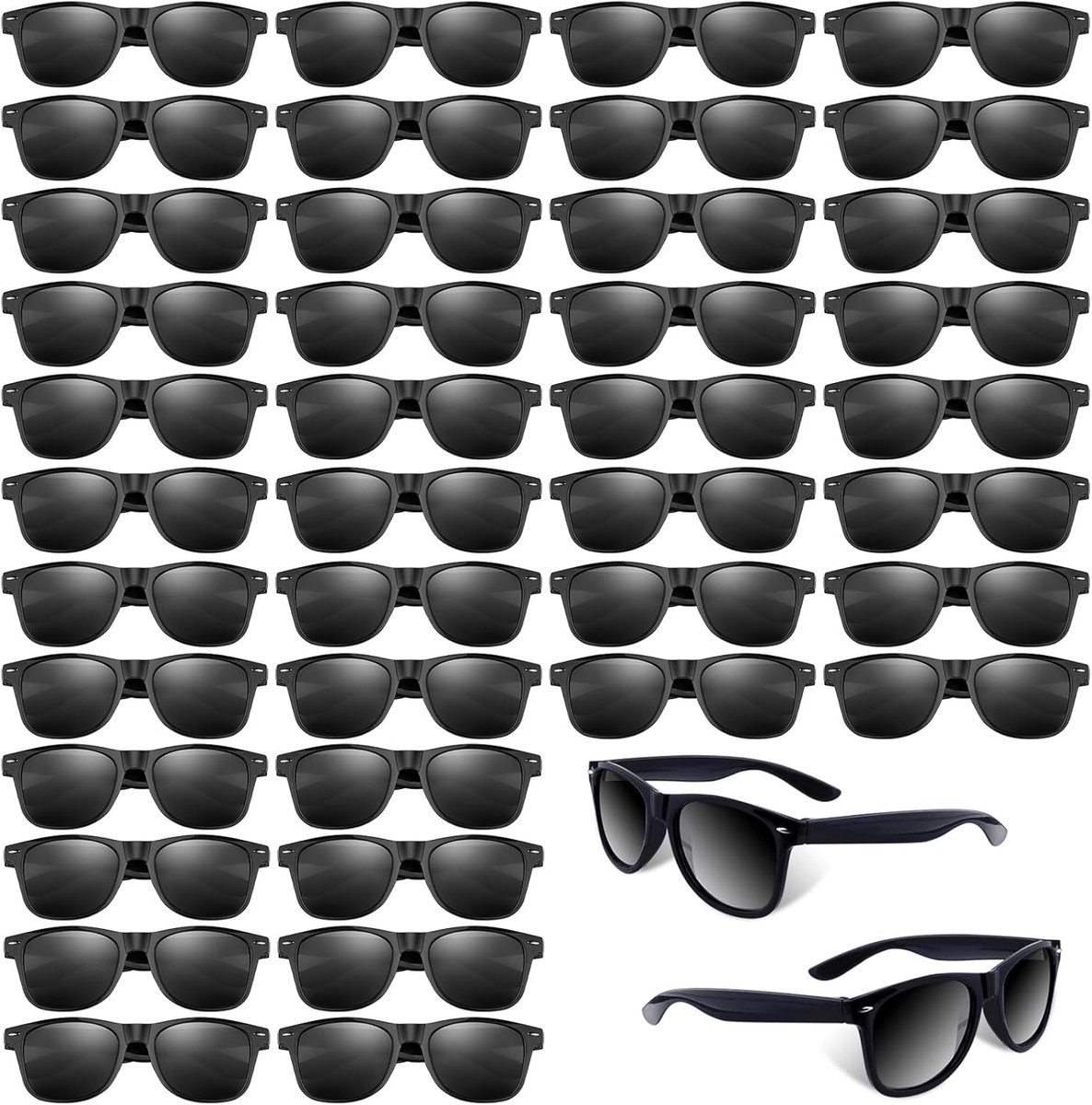 Thijox - 10/20/40 Pack Kinder Zonnebrillen Bulk Retro Feest Zomer UV400 Bescherming voor Bruiloft Strand Zwembad Feest Benodigdheden