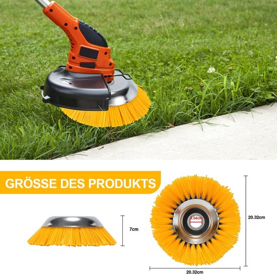 SnelShoppen - Professionele Onkruidborstel Set van 3 - Stalen Ronde Borstels 200 x 25.4 mm voor Borstelsnijder en Onkruidtrimmer - Tuinaccessoires — afbeelding 5