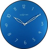 NeXtime NE-8193BL Wandklok Carousel Ø 40 Cm Blauw