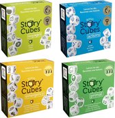 Spellenbundel - Dobbelspel - 4 Stuks - Rory's Story Cubes Actions, Voyages, Primal & Emergency