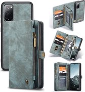 Caseme - vintage 2 in 1 portemonnee hoes - Samsung Galaxy S20 FE- Blauw