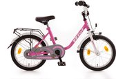 Bibi kinderfiets 16 inch roze/wit