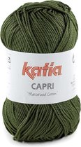 Katia Capri - kleur 175 Olijfgroen - 50 gr. = 125 m. - 100% katoen