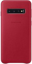Samsung Lederen Cover - voor Samsung Galaxy S10 - Rood