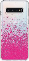Design Backcover Samsung Galaxy S10 hoesje - Splatter Pink