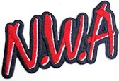 N.W.A Patch Cut-Out Logo Rood/Zwart