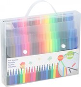 Feutres Topwrite Kids - 100 pièces - 25 couleurs - dans un étui de rangement transparent