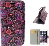 iPhone 6 6s PLUS 5.5 Hoesje Wallet Case Mozaiek Paars