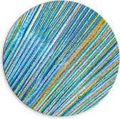 Dibond Wandcirkel - Verschillende Kleuren Glitters - 80x80cm Foto op Aluminium Wandcirkel (met ophangsysteem)