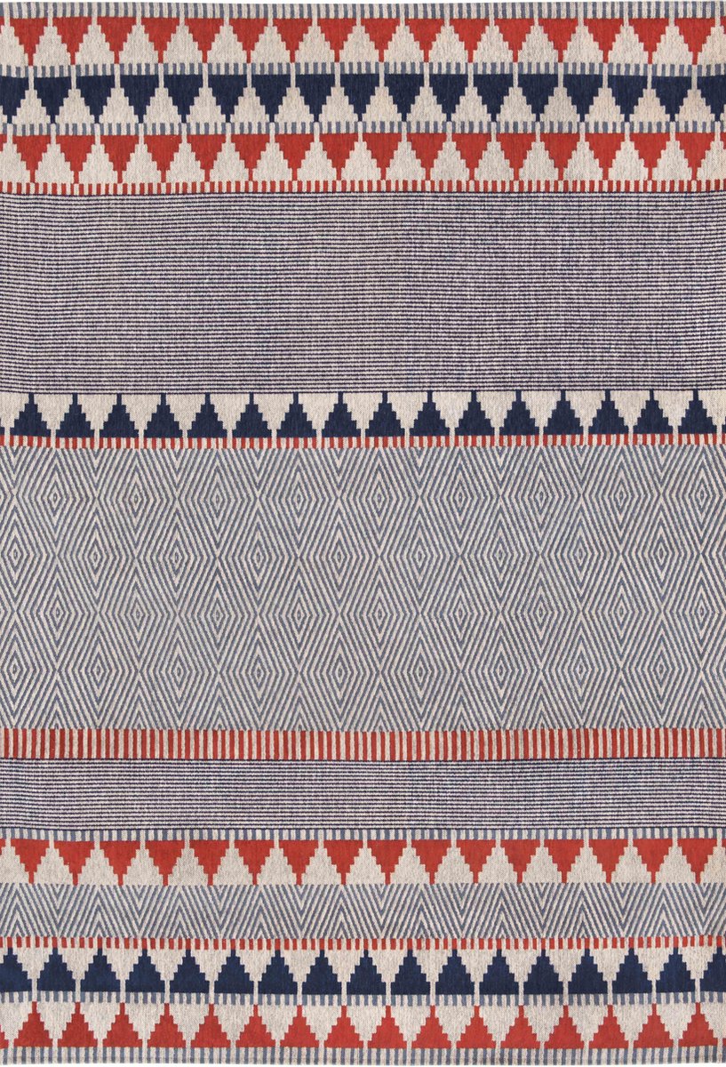 Laagpolig RG8767 Indigo Tabasco Vloerkleed - Villa Nova - 140x200 cm