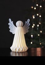 LED engel Vinter -23cm -lichtkleur: Warm Wit -Werkt op batterijen -Met timer functie -Kerstdecoratie