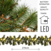 Guirlande met verlichting - Zwaardere kwaliteit - Guirlande - Kerstguirlande - Kerstverlichting - Kerstversiering - Kerst - 2.7 meter - 50 LED's