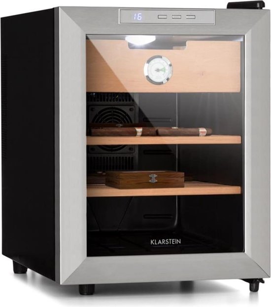 El Presidente 23 humidor 50W touch cederhout 23L LED zwart bol