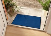 Effen deurmat Plain wasbaar 30°C - marineblauw 60x80 cm
