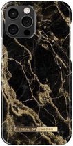 iDeal of Sweden - iPhone 12 Pro Hoesje - Fashion Back Case Golden Smoke Marble