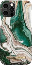 iDeal of Sweden - iPhone 12 Pro Hoesje - Fashion Back Case Golden Jade Marble