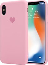 Sweetheart silicone hoesje geschikt voor Apple iPhone X / Xs - roze