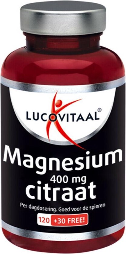 Lucovitaal Magnesium 400 mg Citraat Voedingssupplement - 150 tabletten