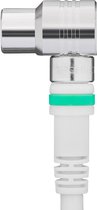 Technetix TN-RLA 21-5-S Coaxkabel Male - Female Haaks 90° 5 M Wit/zilver