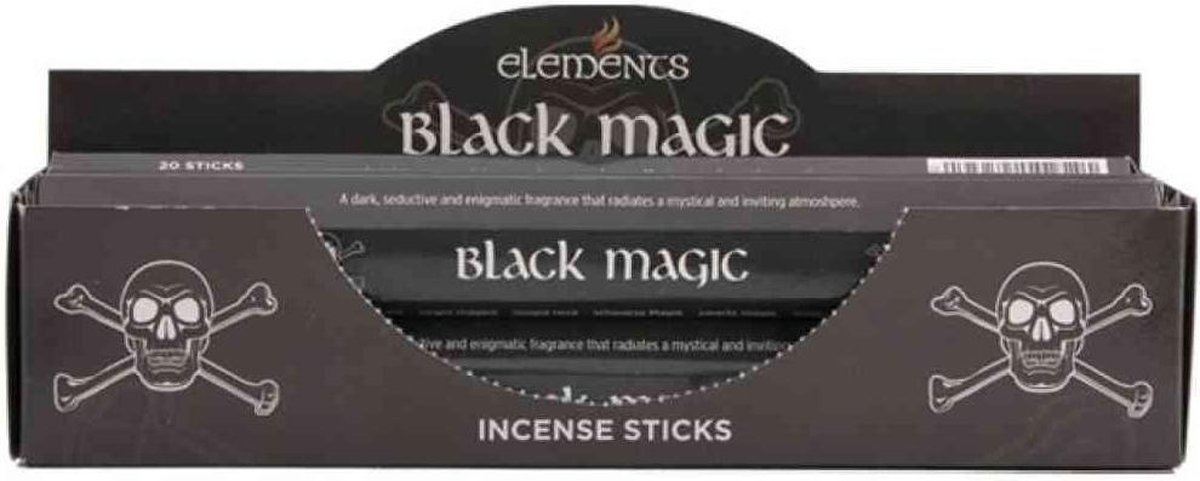 Elements - wierook stokjes - Black magic Zwart (1 doosje 20 stuks)