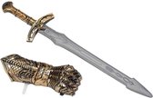 Time4Fun - Medieval Weapon Set Kostuum Wapen Kids - Bronskleurig/Zilverkleurig