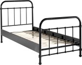 Vipack New York Kinderbed - Metalen Bedframe met Lattenbodem - 90x200 cm - Zwart