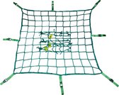 Side protection net 2.00 x 5.00 m, Scaffolding net Quick strap fastener Belt fastener protection net green