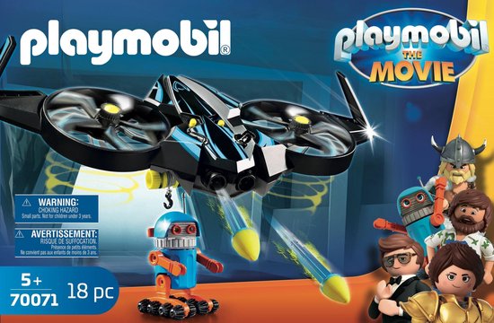 PLAYMOBIL: THE MOVIE Robotitron met drone - 70071 | bol.com