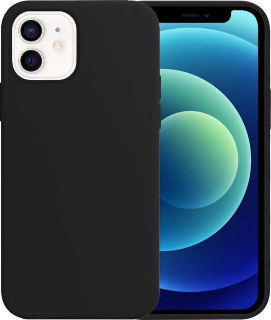 Coque arrière de Luxe iPhone 12 Mini Case Siliconen - Zwart