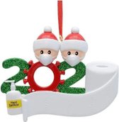 Kersthanger - 2020 - Quarantaine - 9x7,5 cm - Kerstboom - Kerstbal - Kerst - Kerstdecoratie - Kerstman - Kerstornament