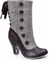 Irregular Choice Reinette Herringbone 60's Laarzen Zwart