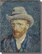Fine Asianliving Schilderij Wall Art Canvas Print 70x90cm Portret van Gogh Handgemaakt Giclee