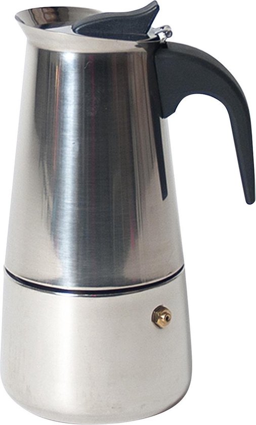 Espressomaker - 4 kops – Koffiepot - Klein - Zilver - Espresso op vuur –  Koffie –... | bol.com