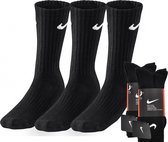 Nike - 6 Pair Crew Sock - Sokken - 34 - 38 - Zwart