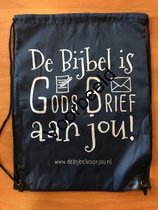 Rugzak - 35x45cm - Christelijk - De bijbel is Gods brief aan jou! - Zwart