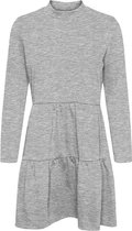 Vmnatalia l/s frill sweat dress Light grey melange