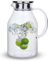 Waterkan met Filter – 1.7 L – Karaf voor Warm/Koud Water – Met Deksel – Theepot – Glas
