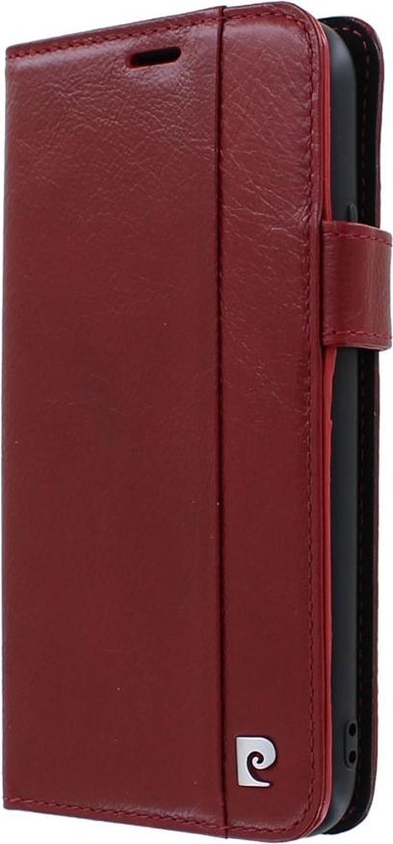 iPhone 12 Pro Max Bookcase hoesje - Pierre Cardin - Effen Rood - Leer