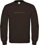 Kerst sweater zwart S - Kutkerst - olijfgroen - soBAD. | Kersttrui soBAD. | kerstsweaters volwassenen | kerst hoodie volwassenen | Kerst outfit | Foute kerst truien