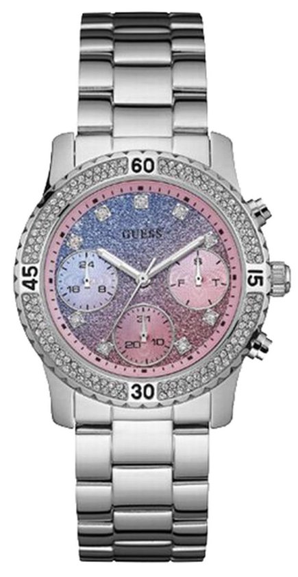 Guess Watches W0774L1 Confetti - Horloge - Staal - Zilverkleurig - 38 mm