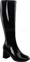 EU 46 = US 15 | GOGO-300WC | 3 Block Heel Wide Width, Plus Size Boot, Side Zip