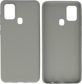 BackCover Hoesje Color Telefoonhoesje voor Samsung Galaxy A21s Grijs