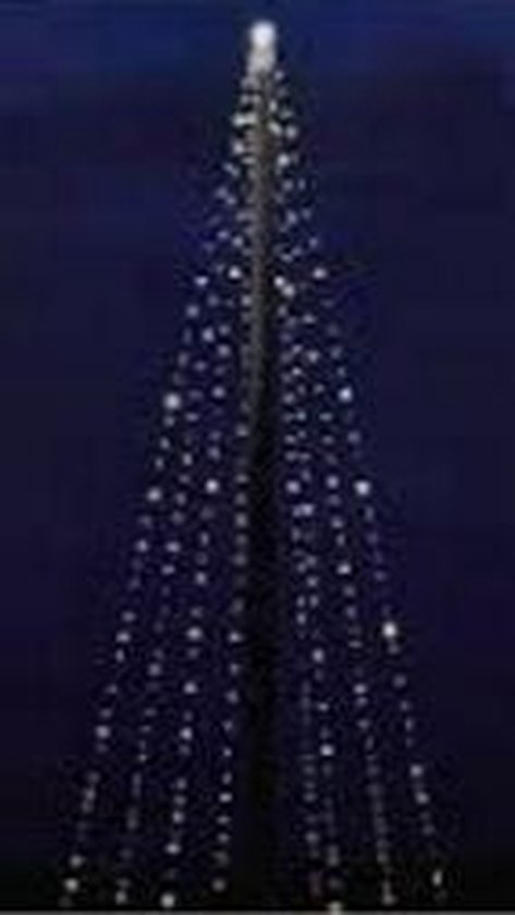 Vlaggenclub Kerstboom LED Verlichting XL - Geschikt Als Vlaggenmast Kerstverlichting - Lengte 6 m - 640 W - 640 Lichtpunten - Vlaggenclub