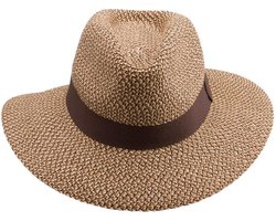 Oscar Fedora Hoed Heren & Dames UV Zonnehoed Strandhoed House of Ord - Maat: L-XL: 61 cm - Bruin